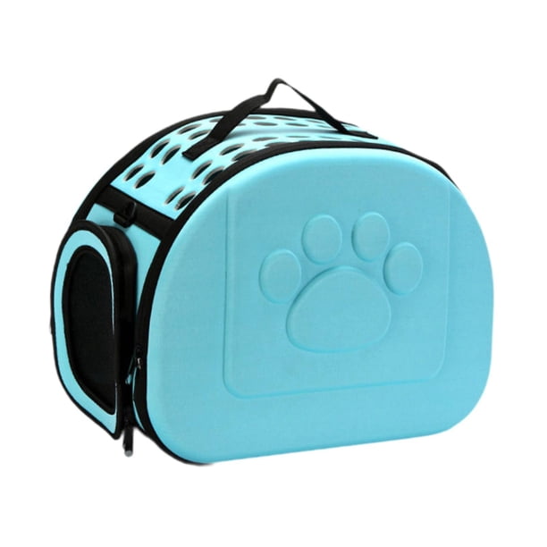 Transportín plegable para gatos Yuyangstore transpirable para caminar viajar y acampar azul