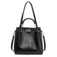 thumbnail image 1 of Bolso de mensajero de moda, bolso de viaje diario de PU, bolso de cubo portátil de un hombro, negro, 1 of 5