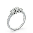 thumbnail image 2 of Meryn Jewel 1.9 Ct Round Cut Brilliant Diamond Ring - 14K White Gold Plated Anniversary Ring - 3 Stone Solitaire Engagement Ring for Women's - Wedding Jewelry, 2 of 3