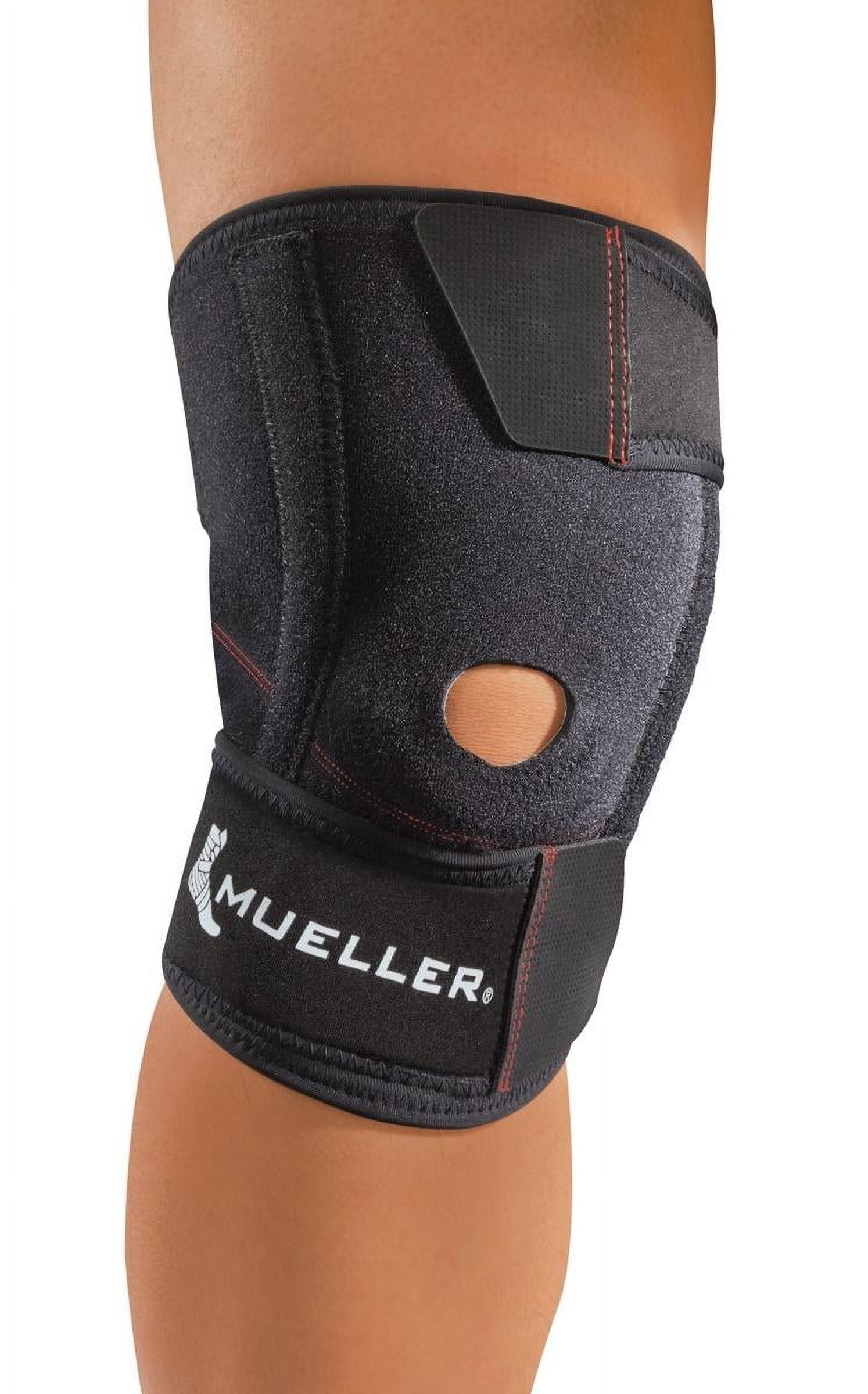 Mueller Wrap Around Knee Stabilizer, One Size Fits Most, Black