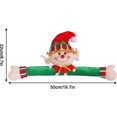 thumbnail image 2 of Hebilla de cortina navideña, alzapaños de cortina, Papá Noel, muñeco de nieve, accesorios de renos para dormitorio, sala de estar (elfo rojo) Baobao, 2 of 2
