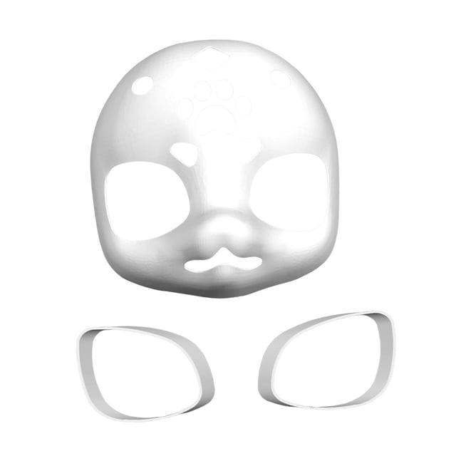 GUOOL Fursuit Head Base Comfortable Craft Fursuit Mask for Halloween Adults Events Base and Eye socket
