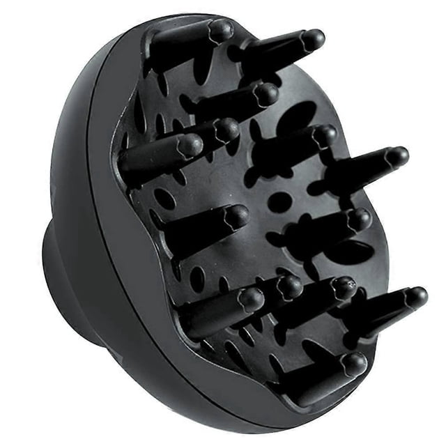 Difusor universal para secador de pelo, accesorio para realzar los rizos, ideal para peinar el cabello rizado en salones de belleza. Color negro.