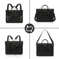 thumbnail image 6 of Mosiso Laptop Tote Bag for Women, 15-15.6 inch PU Leather Shoulder Bag Convertible Backpack, Casual Travel Handbag Office Work Computer Briefcase, Black, 6 of 7