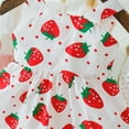 thumbnail image 5 of URMAGIC Toddler Baby Girl Dress Outfits Infant Sleeveless Strawberry Strap Backless Skirt Summer Dresses for Baby Girl Sundress 2-3 Years, 5 of 10