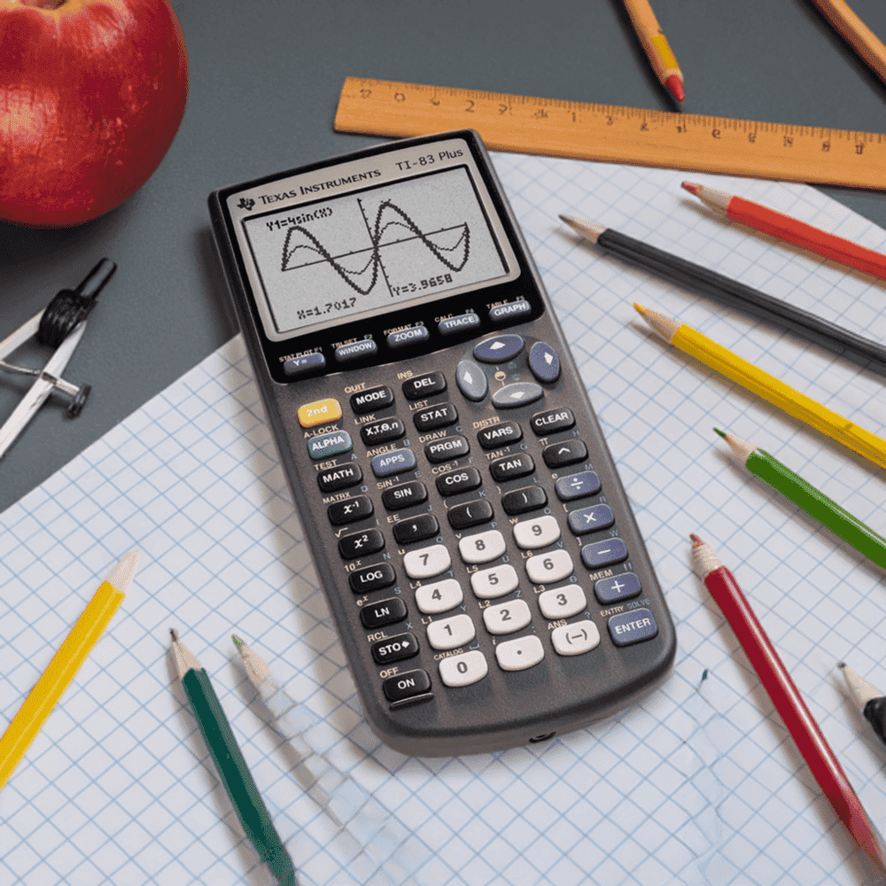 Pre-Owned Texas Instruments TI-83 Plus Graphing Calculator, High School and College, Back-to-School Ready