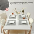 thumbnail image 6 of Sliver Placemats Set of 4 - Heat Resistant Non-Slip Place mats for Dining Table, Washable Durable PVC Vinyl Woven Table Mats（Sliver, 4）, 6 of 6