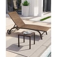 thumbnail image 2 of ANHXN Aluminum Outdoor Side Table, Pool Lounge Chair Side Table, Weather Resistant Small Square Coffee End Table for Patio, Yard, Garden, Porch, Deck, Indoor, Outdoor, 2 of 10