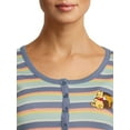 thumbnail image 4 of Winnie the Pooh Junior's Cropped Graphic Cardigan with Cap Sleeves, Lightweight, 4 of 5