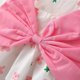 thumbnail image 5 of Vestido de verano con tirantes y estampado de lazo para niña pequeña con sombrero Herrnalise, 5 of 8
