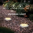 thumbnail image 6 of Zukuco 4 Pcs Solar Lights Outdoor, Solar Disk Lights Waterproof Solar Garden Lights Outdoor for Patio Pathway Ground Lawn Yard Driveway Walkway -Warm White, 6 of 9