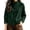 Green 12, variant on Winter Loose French Style Cropped Blend Coats for Women, Stand Collar Button Front Short Coat
