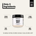 thumbnail image 3 of NAKED Nutrition Vanilla Whey Protein 1Lb, Only 3 Ingredients, All Natural Grass Fed Whey Protein Powder + Vanilla + Coconut Sugar- GMO-Free, Soy Free, Gluten Free. Aid Muscle Growth, 12 Servings, 3 of 8