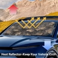 thumbnail image 6 of Xixirimido Windshield Sun Shade for Car SUV Truck Foldable Sunshade for Car Windshield Block UV Rays Keep Your Vehicle Cool Car Interior Accessories, Forest Camo, 6 of 8