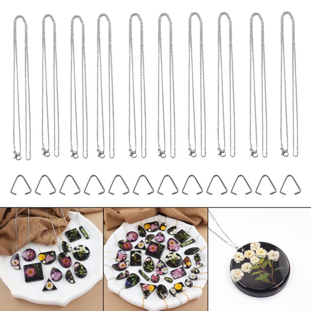 10 piezas para joya cadena colr, cadena esbones con 12 pieza anillos triangure de aleación para , tobillera, Pta BLESIY Cadenas para hacer joyas