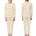 thumbnail image 5 of DISNIMO Yellow Cat Pajama Set for Kids Girls Pajamas Size 3-4 Sets Long Sleeve Pjs for Toddler Boys Sleepwear Set for Kids 2 Piece Pj Sleepwear for Girls Crewneck, 5 of 7