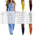 thumbnail image 3 of PBFRDSJ Women's Halter Neck Front Zip Jumpsuit Spaghetti Strap Wide Leg Casual Jumpsuits with Pockets Sizes S-2XL, 3 of 6