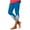 Light Blue, variant on Capri Leggings for Women Summer Casual Elastic High Waist Lace Hem Workout Yoga Cropped Capris Pants