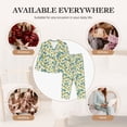 thumbnail image 7 of Lsque Lilies Flowers Pattern Long Sleeve Pajama Set for Women - Soft 2-Piece Sleepwear and Loungewear Set with Pockets, Comfy Nightwear-Large, 7 of 7