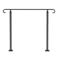 thumbnail image 1 of STAWAY Wrought Iron Handrail for 2-3 Steps, Adjustable Outdoor Stair Railing, Durable & Stylish Black Hand Rail for Concrete/Wood Steps, Easy Install, 1 of 8