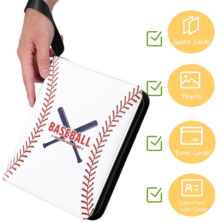Sytle-Carry 400 Pockets Baseball Card Holder Binder, Card Sport Binder with  50 Sleeves, Collectible Trading Card Albums