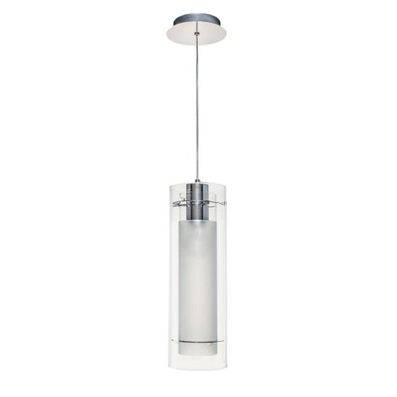 E22000-10 ET2 Lighting Frost-1 Light Pendant in Modern style-5.5 Inches wide by 15 inches high     -Traditional Installation