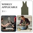 thumbnail image 3 of Delantal retro de lona de algodón con espalda cruzada y bolsillos para cocinar, jardinería y pintar. Delantal ajustable para hombres y mujeres. Para uso en el hogar y la cocina. Verde., 3 of 8