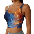 thumbnail image 2 of Honeii Galactic Dog Swirls Art Patten Workout Crop Tank Top for Women Yoga Tank Tops Athletic Sports Shirts Exercise Undershirts,Sports Bra,Sports vest-Large, 2 of 8