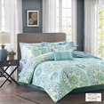 thumbnail image 3 of Madison Park MPE10-115 Essentials Serenity Complete Bed & Sheet Set Full Aqua,Full, 3 of 5