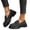 Gray, variant on YOUYEDIAN Loafers for Women Fashion Slip On Round Toe Versatile Solid Color Platform Flats Casual Comfy Outdoor Shoes