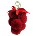 thumbnail image 1 of Faux Fur Ball Keychain Bowknot Grape Design Pom Pom Ball Charm Purse Pendant, 1 of 10