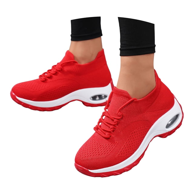 Fsqjgq Espadrilles pour Femmes à Lacets Chaussures de Course pour Femmes Espadrilles de Marche Confortables Chaussures Décontractées en Maille Chaussures de Travail