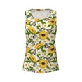 thumbnail image 4 of Lsque Sunflowers And Butterflies Printed Workout Tank Tops for Women, Athletic Sports Tank Tops, Compression Sleeveless Dry Fit Shirts,Sleeveless Yoga Shirt-Large, 4 of 9