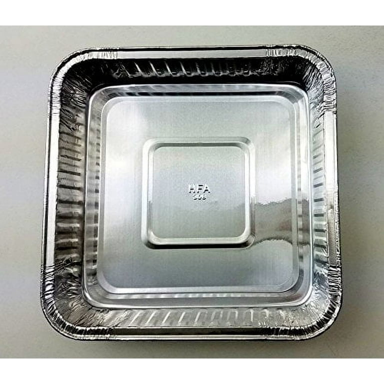Handi-Foil Large 10 x 10 Square Aluminum Foil Cake/Poultry Pan 25/PK –