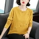 thumbnail image 3 of Otoño e invierno nueva camiseta de manga larga ropa de otoño para mujer camisa de fondo de mediana edad ropa exterior de primavera y otoño camiseta suelta, 3 of 4