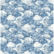 Brewster Surfside Blue Shells Wallpaper