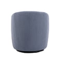 thumbnail image 3 of Swivel Barrel Chairs Accent Chair, 360° Swivel Single Armchair Round Lounge with Backrest for Living Room,Teddy Fabric (Light Blue), 3 of 8