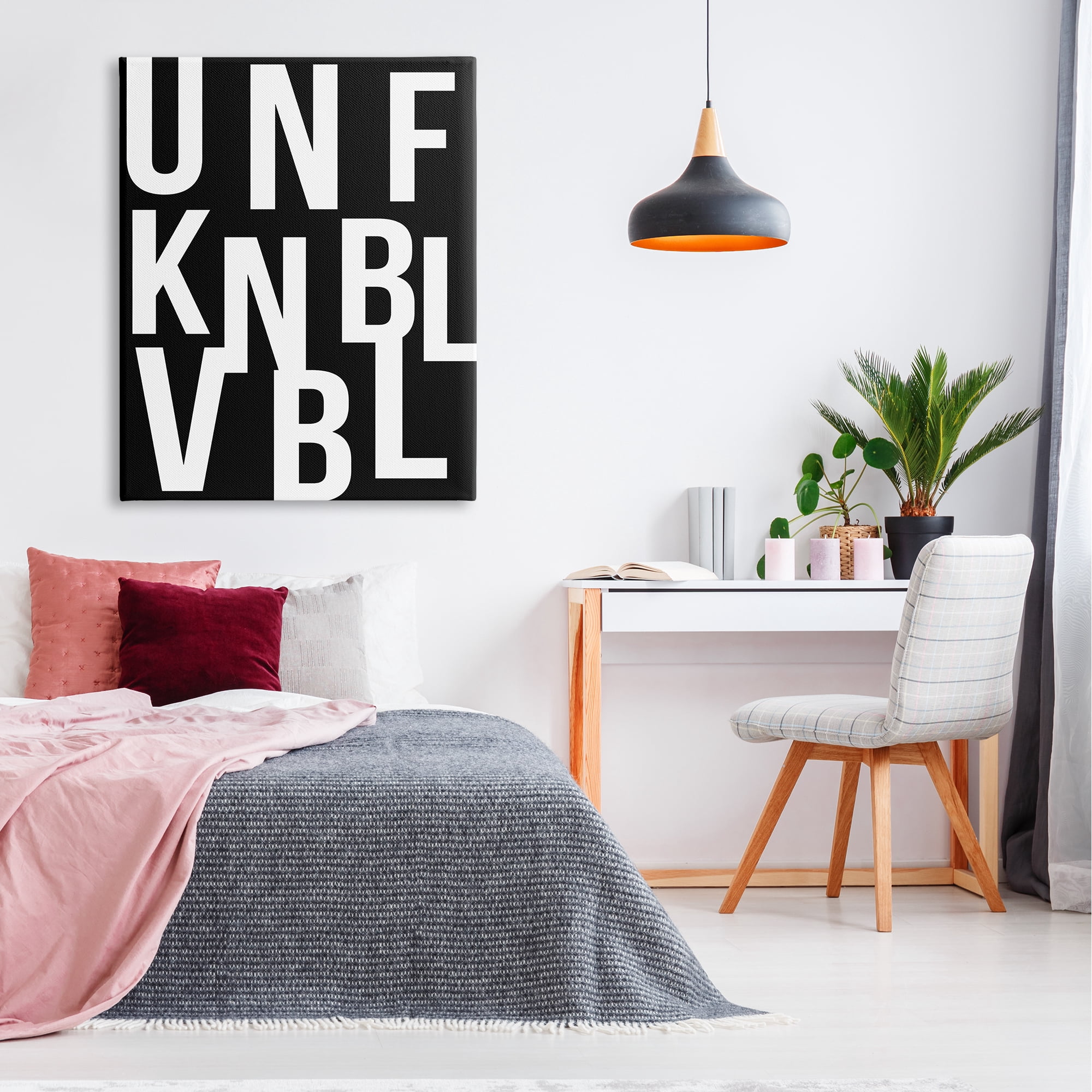 Stupell Industries Unfknblvbl Funny Acronym Inspirational Painting Gallery Wrapped Canvas Art Print Wall Art, 36 x 48