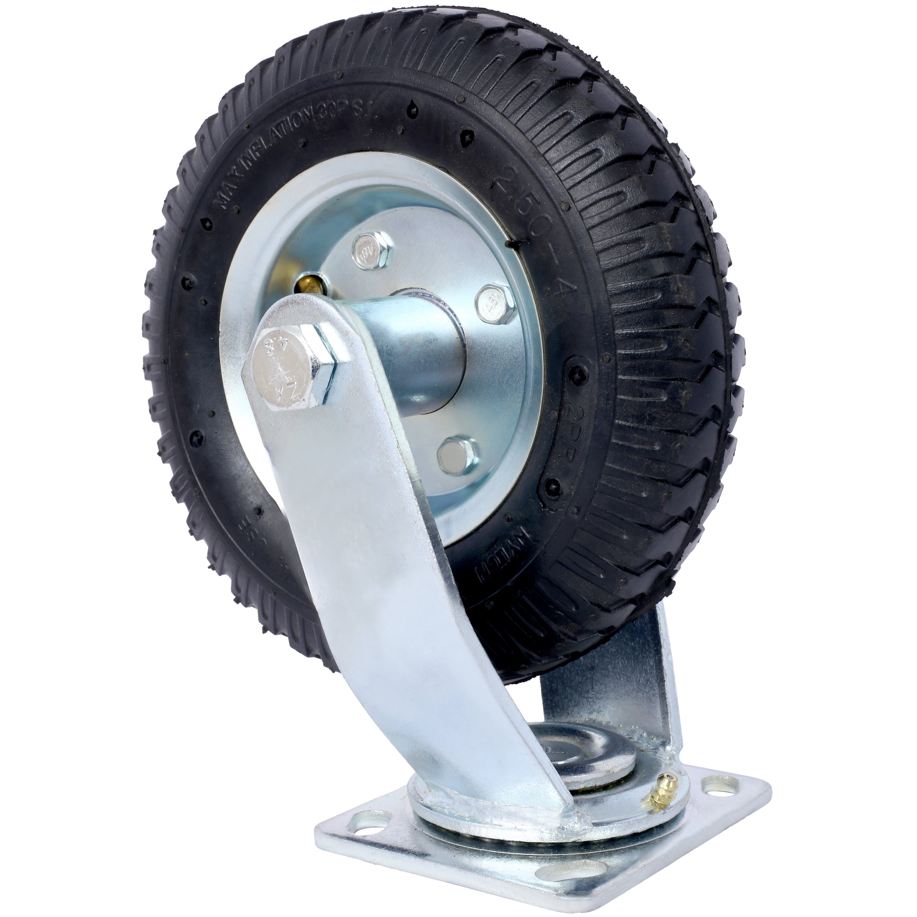LiviNest Heavy Duty Pneumatic Caster Wheels: 220lb Capacity per Wheel - Smooth 360° Swivel for Workshop & Garage - 8 Inch Air-Filled Tires with Steel Hub & Ball Bearings