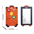 thumbnail image 2 of Flexible Luggage Tags for Suitcases Travel ID Labels for Bags and Backpacks Accessories for Travel Business Trips Family Vacations Ship , Orange, 2 of 5