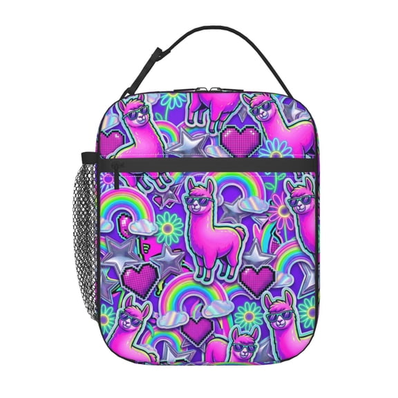 Sheep Insulated Lunch Bag Thermal Cooler Reusable Meal Prep Tote Bag Zippered Lightweight Handheld For Office Work Travel Commute Camping Picnic Beach
