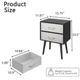 thumbnail image 6 of HSUNNS Nightstands Set of 2, Night Stands for Bedroom Set of 2 with 2 Cloth Drawers and Metal Legs, Night Stands on sale or Clearance for Living Room, Black, 6 of 9