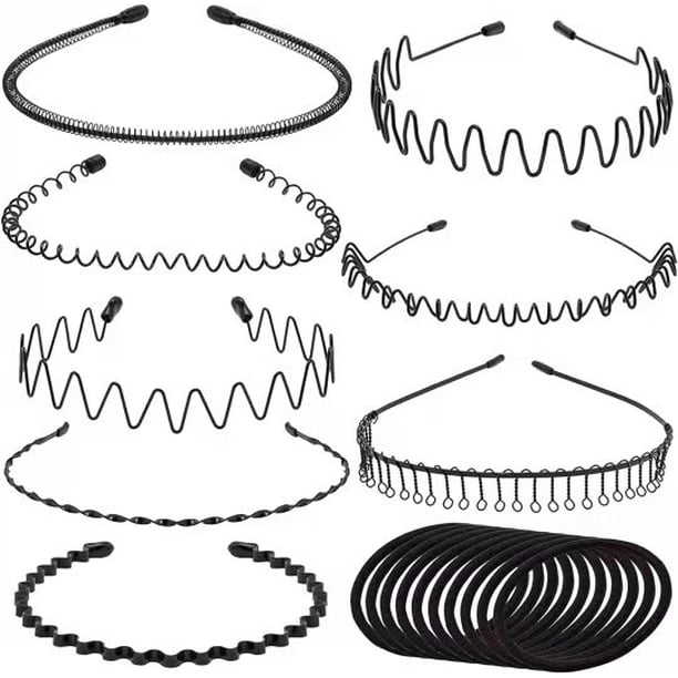 Diadema con ondas de hierro para hombres y mujeres, diadema deportiva invisible coreana, flequillo, horquilla rota, horquilla