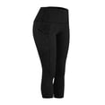 thumbnail image 5 of VV AVEORS Capri Leggings For Women - High Waisted Tummy Control Compression Leggings Quick Dry Athletic Workout Yoga Pants With Pockets Black L, 5 of 7
