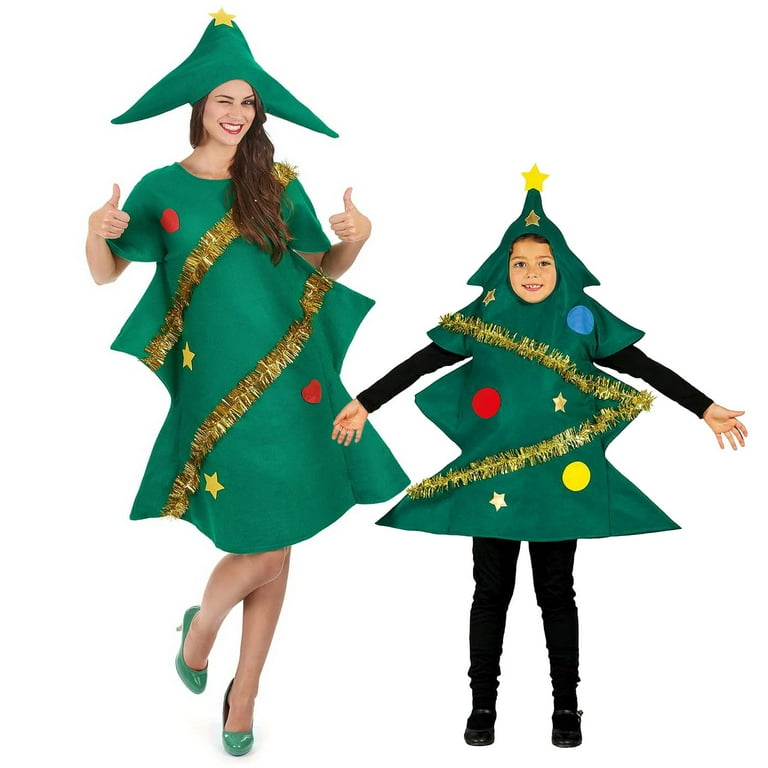 Family Christmas Cosplay Costume Dress Short Sleeve Funny Christmas Tree  Skirt Xmas Party Outfit - Walmart.com