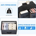 thumbnail image 5 of DEXTRUS 5-Drawer Fabric Dresser with Easy-Pull Handles, Wooden Top & Steel Frame, Black, for Adults, 5 of 6