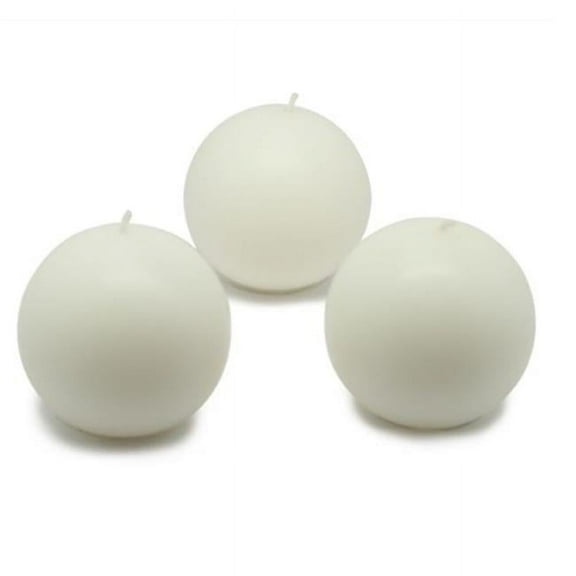 Jeco CBZ-014-6 3 in. Ball Candles, White - 36 Piece