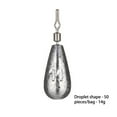 thumbnail image 3 of kurtrusly 50 Pieces Lead Sinker Drop Shot Compact Size Space Saving Functional Fishing Supplies Multipurpose Sweet Gift Weight Sinkers 14g, 3 of 6