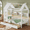 White1, variant on HICOMILA Twin House Bed with Storage Drawers and Shelves, Solid Wood House Platform Bed Frame with Roof Design for Boys Girls, Wooden Twin Bed with Built-in Storage, Childlike Design, White