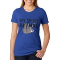 thumbnail image 1 of Sloth My Spirit Animal Womens Soft Heather T Shirt, 1 of 1